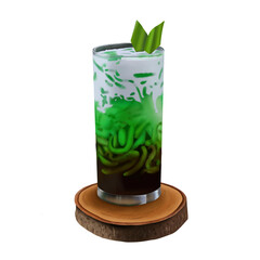 Green cendol drink 