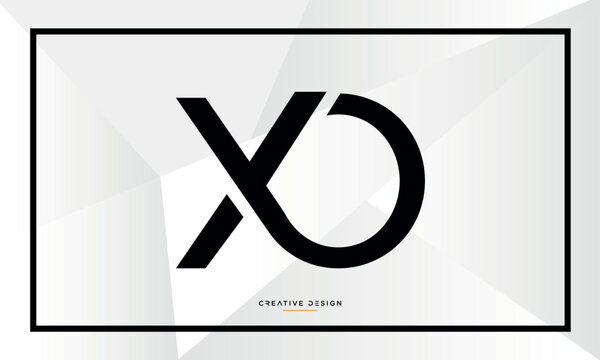 Alphabet letters icon logo XO or OX