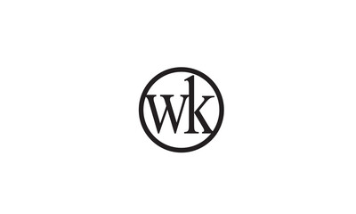 WK, KW , W ,K, Abstract Letters Logo Monogram	