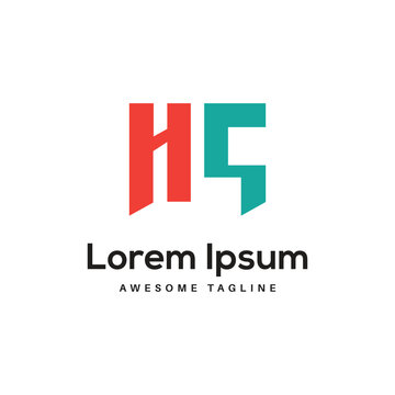 HS  Letter Logo Design Free Icon
