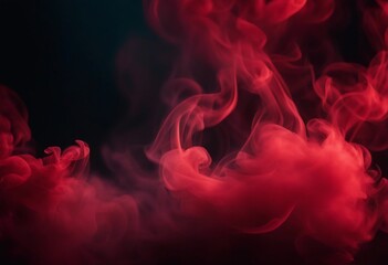 Red smoke against a black background fog background