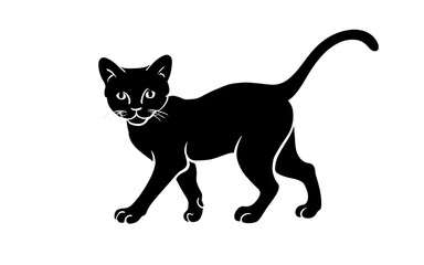 Obraz premium Cat black and white ai generative