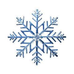 3d Icon Of Christmas Snowflake isolated on transparent background