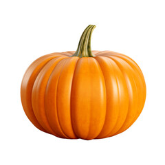 3d Orange Pumpkin isolated on transparent background