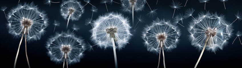 The delicate structure of a dandelion clock, so finely balanced that a breath of air might send its seeds into the ether.