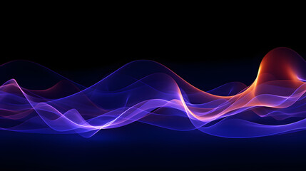 Naklejka premium abstract background with purple glowing waves