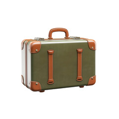 3d Suitcase isolated on transparent background