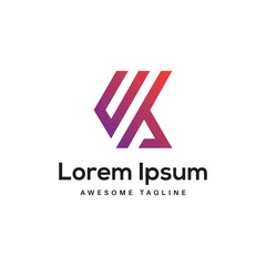 Fototapeta premium WB Letter Logo Design Free Icon