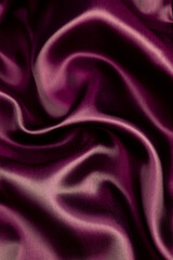 draped red silk fabric of satin weave, texture, background