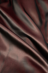 draped red silk fabric of satin weave, texture, background