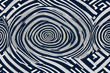Three-dimensional Oceanic Abstract Spiral Hypnotic Optical Illusion