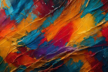 Abstract Painting with Multiple Colors