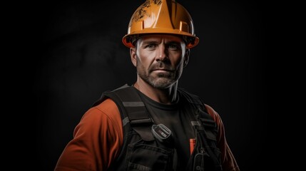The image of the builder in the helmet.