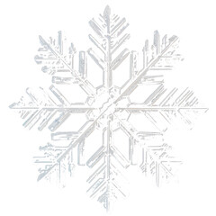 Transparent frozen crystal snowflakes clipart, christmas design, ai generative