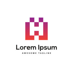 Fototapeta premium LHJ Letter Logo Design Free Icon