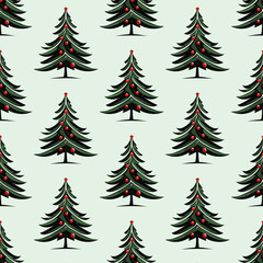 pattern, christmas tree, holiday season, vector, wrapping paper