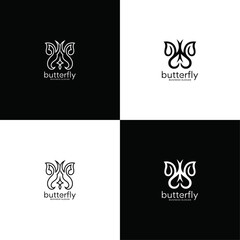 Stylish butterfly logo design. vector. jpeg