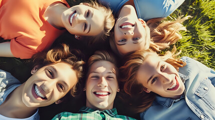 group of friends. Generative AI