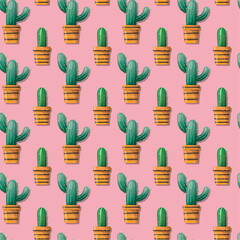 cactus seamless pattern
