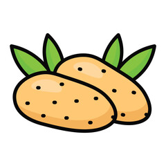 Snow lotus fruit vector design, organic and healthy food