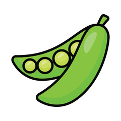 A spherical green seed that is eaten as a vegetable or as a pulse when dried, peas vector design