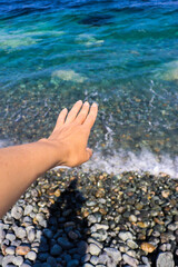 Recreation and tourism in summer by the sea.