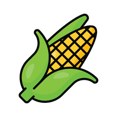 Beautiful icon of corn ready to use, healthy food