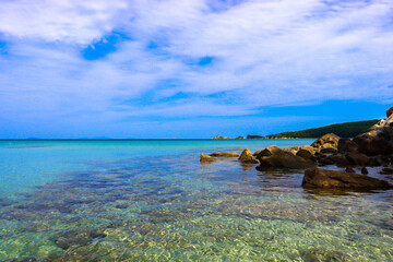 Recreation and tourism in summer by the sea.