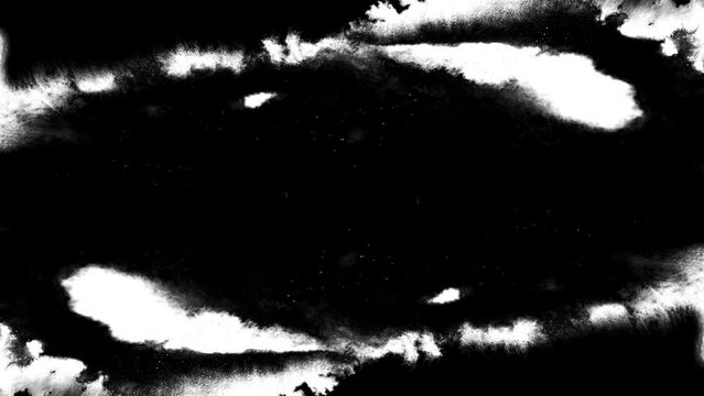 black ink streams crossing effect grunge punk and dirty  title template abstract background video effect film quality details 4k rorschach 