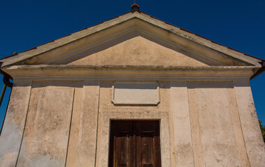 The small chapel of Cappelle delle Vergini Aquileiesi in Aquileia, Friuli-Venezia Giulia, north east Italy