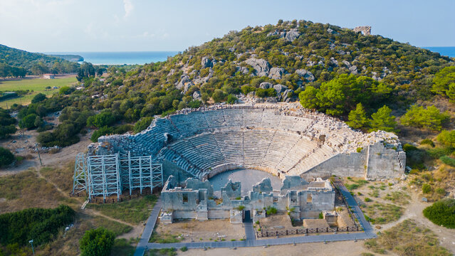 Patara ancient city. Patara is an ancient city located on the west coast of Lycia, today the town of Kalkan in Antalya. It was once a leading city in the Lycian League along with Xanthos and Letoon.	