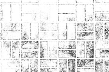 Fototapeta premium Grunge background of black and white. Abstract illustration texture of cracks, chips, dot isolated on transparent background PNG file.