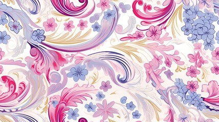 Paisley pattern in pastel colors | generative AI