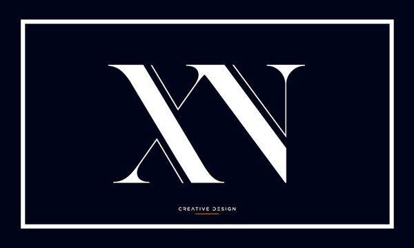 Alphabet letters XN or NX logo monogram