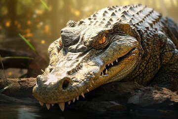 Fototapeta premium close up of an alligator