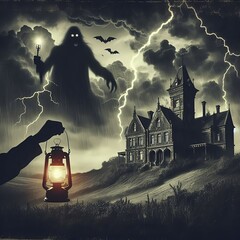 haunted house in the woods