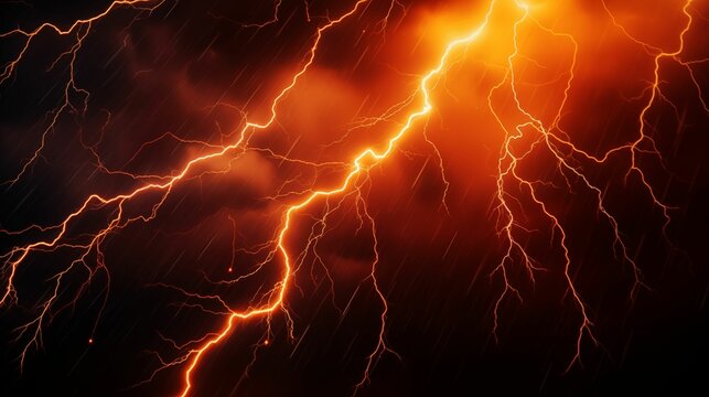 Image of an orange electric background of lightning.