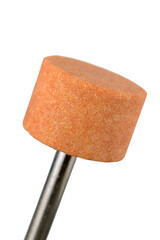 Close-up of grinding stone tip for a power tool. - obrazy, fototapety, plakaty