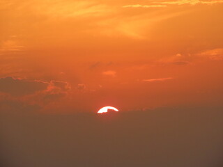 sunset over the sea