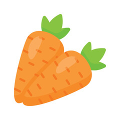 Add a pop of farm fresh vibrancy to your designs with our Carrot Icon. Premium carrots Vector