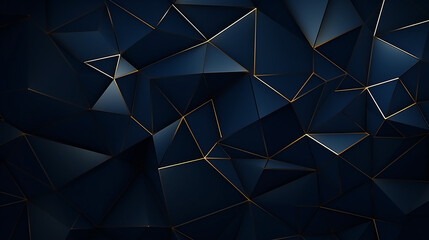Abstract polygonal pattern luxury dark blue