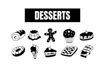 Desserts Elements set