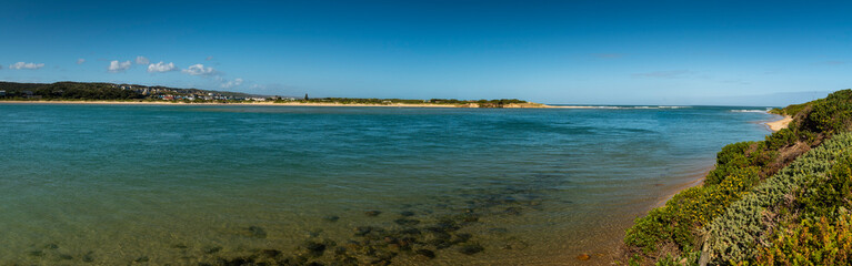 Stillbay river mouth estuary and the indian ocean