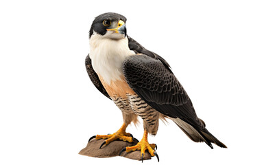 Guadalupe Caracara Endemic Scavenger Predator Isolated on a Transparent Background PNG.