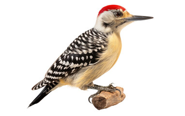 Ladder-backed Woodpecker Arid Woodland Percussionist Isolated on a Transparent Background PNG.