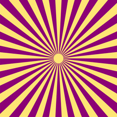 Retro sunburst background stripes pattern concept. Comic pop art poster design. Vector illustration