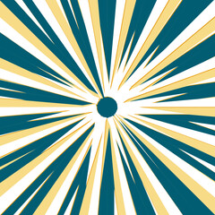 Retro sunburst background stripes pattern concept. Comic pop art poster design. Vector illustration