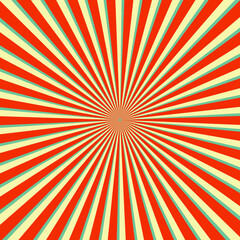 Retro sunburst background stripes pattern concept. Comic pop art poster design. Vector illustration