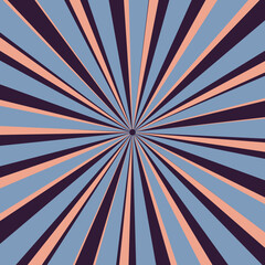 Fototapeta premium Retro sunburst background stripes pattern concept. Comic pop art poster design. Vector illustration