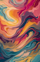 Abstract colorful paper waves, soft in colours. Elegant wavy background. Trendy design graphics used for wallpaper screen tablet and phone. Generative AI
